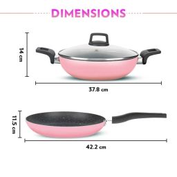 borosil ?Borosil ?Pink ?Aluminium Pot & Pan Sets image 3