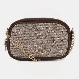 Carlton London Brown Textured Medium Sling Handbag-47