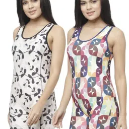 N-Gal Multicolor Printed Swimsuit (Pack Of 2)-image-4