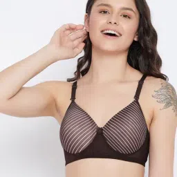 Clovia Brown Non Wired Padded T-Shirt Bra-46