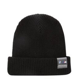 Puma BMW MMS Classic Cuff Black Solid Beanies-image-19