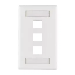 HELLERMANNTYTON Faceplate, 3Port, Abs, White, FPITRIPLE-W-picture-46