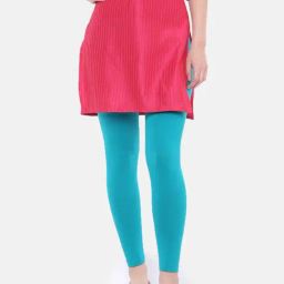 Dollar Missy Sea Blue Cotton Leggings-image-98