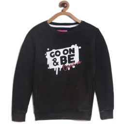 Tales & Stories Kids Black & White Printed Full Sleeves Sweatshirt-image-11