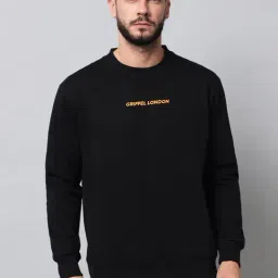 GRIFFEL Black Round Neck Sweatshirt-picture-48