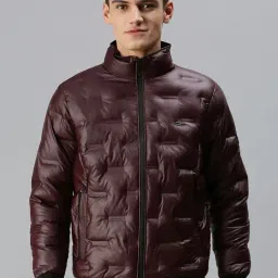 SHOWOFF Maroon Slim Fit Jackets-42