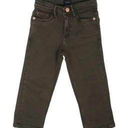 Allen Solly Kids Brown Solid Jeans-image-17