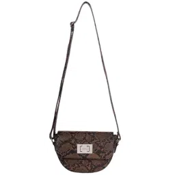 BELWABA Brown Textured Small Sling Handbag-picture-8