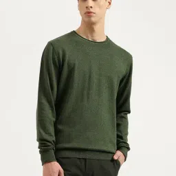 United Colors Of Benetton Dark Green Cotton Regular Fit Sweatshirt-picture-19