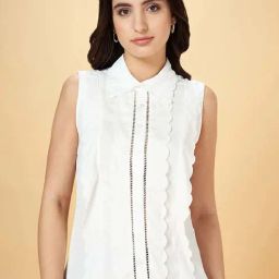 Annabelle by Pantaloons Bright White Regular Fit Top-image-37