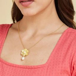 Fabindia Gold Fashion Chain Necklace-image-73