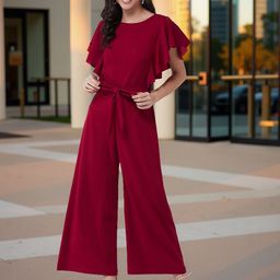 Zima Leto Boat Neck Basic Jumpsuit-picture-21