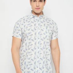 Duke Beige Blended Slim Fit Printed Shirt-image-17