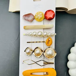 Radhya Accessories Women Embellished Matte 7 Hair Clips Combo Card-image-81