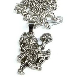 RAVIOUR LIFESTYLE Silver-Plated Hanuman Pendant-image-88