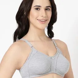 BLOSSOM Grey Textured Full Coverage Minimizer Bra image 3