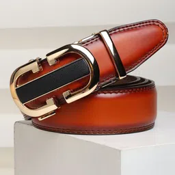 WINSOME DEAL Men Solid Slider Buckle Closure Formal Belt-image-85
