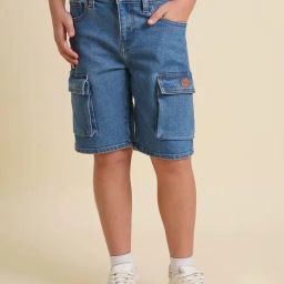 Jack & Jones Junior Boys Denim Blue Shorts-picture-48