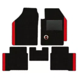 Elegant Duo Black And Red Carpet Car Mat Compatible With Ford Aspire-image-95
