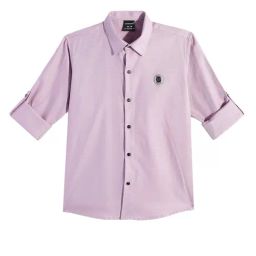 Charchit Boys Magenta Cotton Shirt-image-97