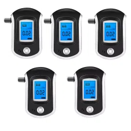 Robustt Alcohol Tester Black Advance Digital LCD Display Portable Breathalyzer with 5 Mouthpieces MODEL-2 Pack of 5-28