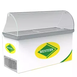 WESTERN 441 L Double Door White Glass Top Scooping Deep Freezer, NWHS450G-HC-image-2