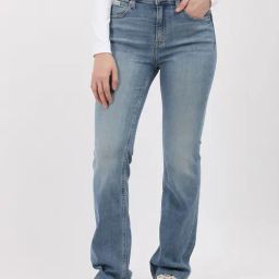CALVIN KLEIN JEANS Blue Light-Wash Slim Fit Mid Rise Jeans-picture-45