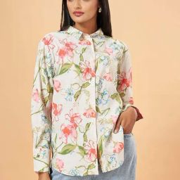 Marigold Lane Off-White Printed Top-image-83