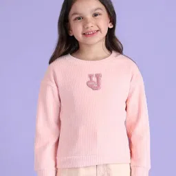 U.S. Polo Assn. Girls Light Pink Embellished Full Sleeves Sweatshirt-image-67