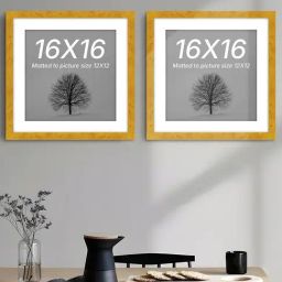 Synthetic Document Wall Photo Frame, Set Of 2 Big Frames For Wall Artwork, Certificates, Home Decor-4