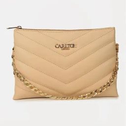 Carlton London Beige Quilted Medium Sling Handbag-image-10