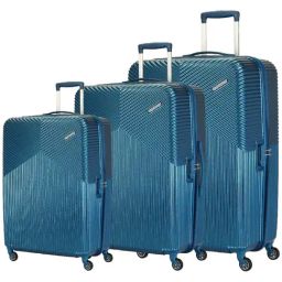American Tourister Georgia Blue 4 Wheels Large Hard Cabin Trolley Bag Pack of 3-image-89