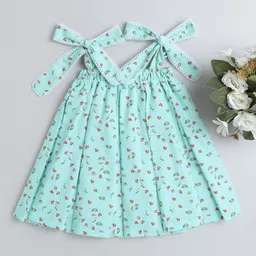BAESD Girls Cotton Floral Printed Fit & Flare Dress-45
