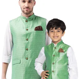 VASTRAMAY Boys Woven-Designed Nehru Jacket-52