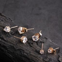 Carlton London Set of 3 Gold-Plated Studs-image-115