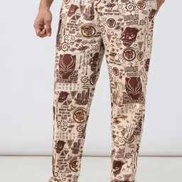 The Souled Store King Of Wakanda Printed Cotton Lounge Pants-image-47