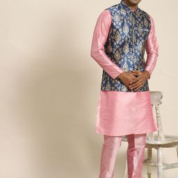 SOJANYA Men Printed Nehru Jacket image 5