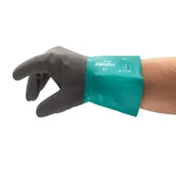 Ansell AlphaTec 58-270 Grey Nylon Chemical Resistant Work Gloves Size 11 Nitrile Coating, 58270VP110-picture-4