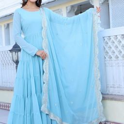 KALINI Women Layered Kurta with Pyjamas & With Dupatta-picture-48