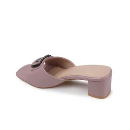 AVIVASTYLE Block Mules with Buckles image 4