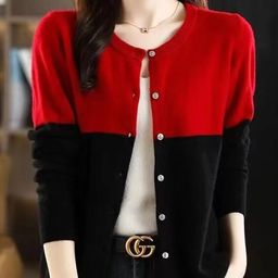 StyleCast Women Colourblocked Round Neck Cardigan-picture-40