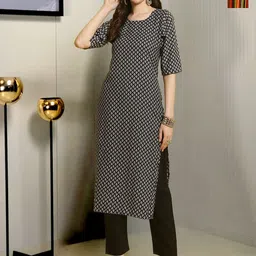 Moda Rapido Women Ethnic Motifs Printed Regular Kurta with Trousers-picture-22