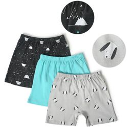 Mi Arcus  Cotton Dog & Abstract Print Shorts Pack of 3 Black,Grey & Blue-image-66