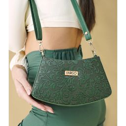 Fargo PU Women's Sling Bag - Dark Green-image-55