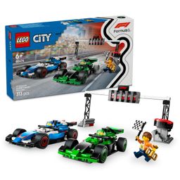 LEGO City F1 Grid with VCARB & Sauber Race Cars Toy Vehicle Set building blocks toys for 6+ gift for boys and girls 313 Pieces - 60474-image-44