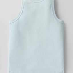 CUCUMBER Sinker Knit Sleeveless Vests With Text Print Pack Of 3 - Light Yellow & Light Blue image 4