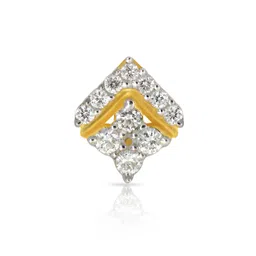 BHIMA 18K BIS Hallmark 750 Purity Yellow Gold Elegant Radiance Diamond Nosepin-image-63