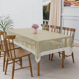 RUBOXA Brown Plastic 6-Seater Table Cover-17