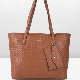 Fastrack Textured Oversized Structured Shoulder Bag with Pouch-13