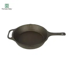 The Indus Valley Black Cast Iron Fry Pan (25 cm) - Set of 1-5